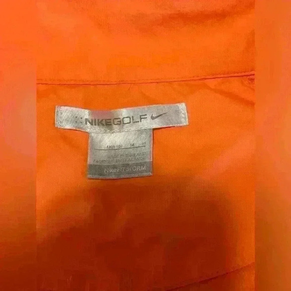 Nike Golf Jacket Medium Coral Pink 1/4 Zip Windbreaker Pockets Fit Storm Womens - Picture 7 of 10